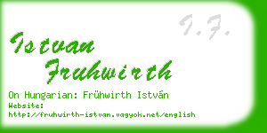 istvan fruhwirth business card